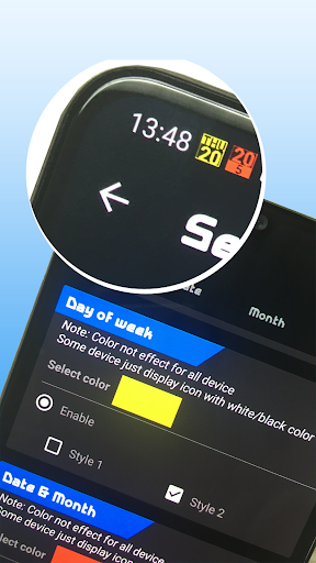 Calendar Bar Date status bar