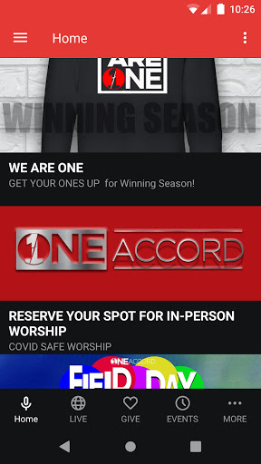 Android application One Accord International screenshort