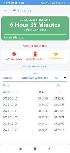 DailyHRMS Screen 3