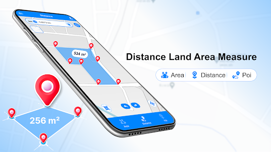 Distance Land Area Measure