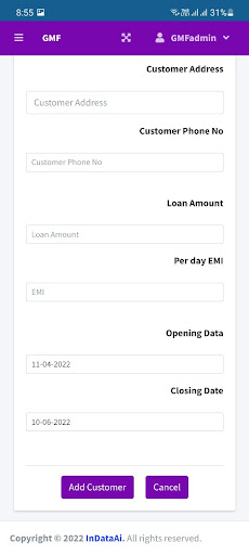 GMF - Ganesh Micro Finance Screen 3