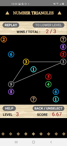 Number Triangle: Make 15 Screen 2