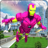 Flying Iron Hero City Survival icon