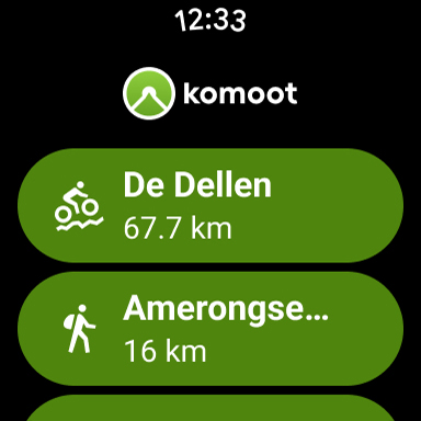 komoot - wandelen en fietsen
