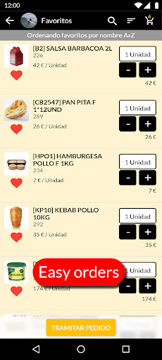 Android application 20 Bananas customers ordering screenshort