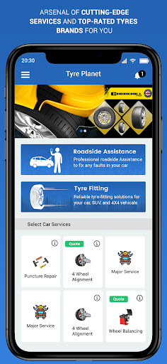 Android application Tyre Planet Ltd screenshort