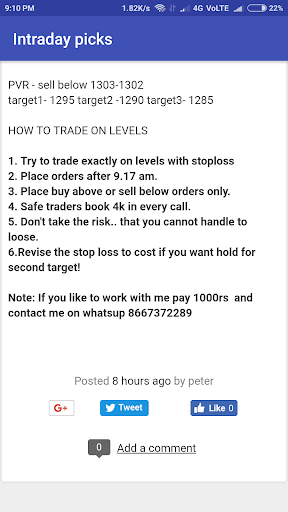 Intraday Tips NSE-BSE