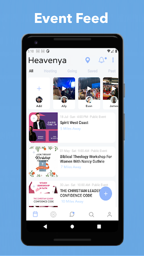 Android application Heavenya: Christian Fellowship screenshort