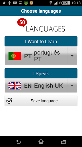 Android application Learn Portuguese (PT) screenshort