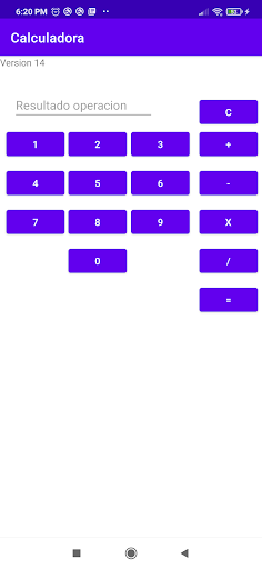 Android application Calculadora Basica screenshort