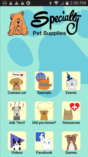 Android application Specialty Pet Supplies screenshort