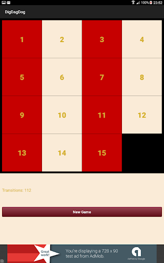 Android application Jamil Slide Puzzle 15 screenshort