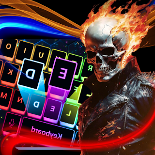 Skull Flame Keyboard Theme