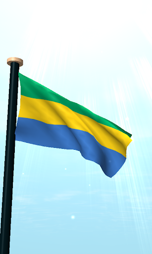 Gabon Flag 3D Live Wallpaper Screen 2