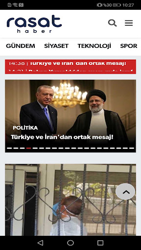 Android application Rasat Haber screenshort