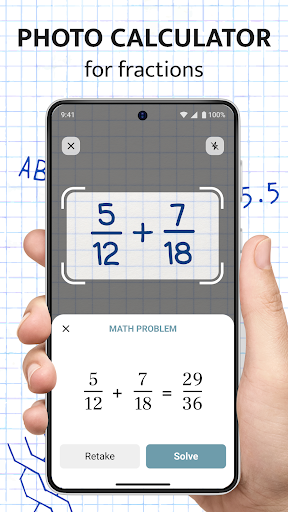 Screenshot of Fraction Calculator Plus