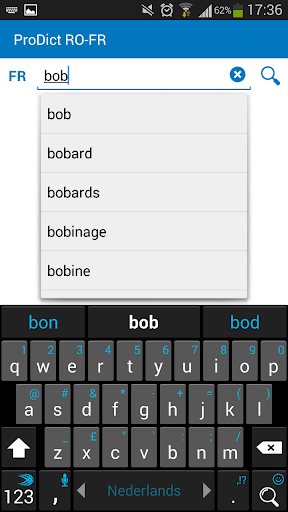 Android application Romanian French dictionary screenshort