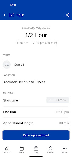 Bloomfield Tennis & Fitness Screen 3