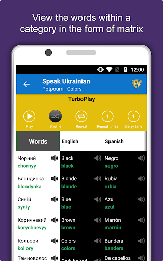 Screenshot of Learn Ukrainian Language App