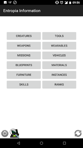 Android application Entropia Information screenshort