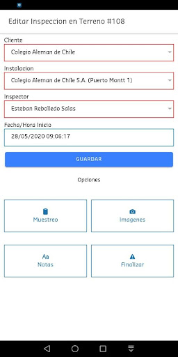 Safe Control Inspector App Screen 3