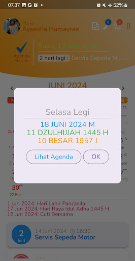 Kalender Agenda Harian Screen 2