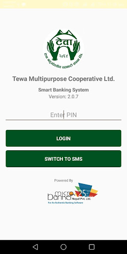 Android application Tewa Smart Banking screenshort