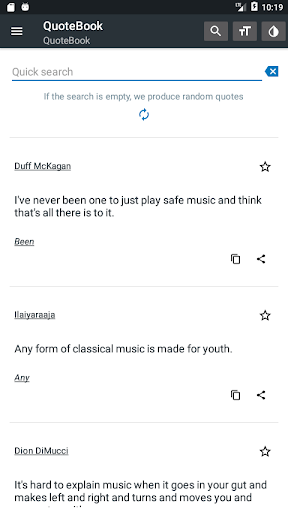 Android application Quotes by Great People 50 000+ screenshort