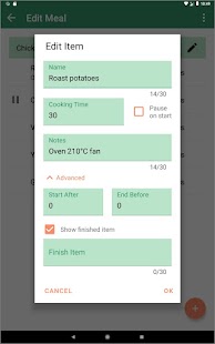 Cooking Timer: scheduler Screenshot