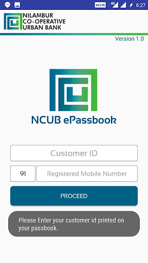 NCUB ePassBook Screen 2