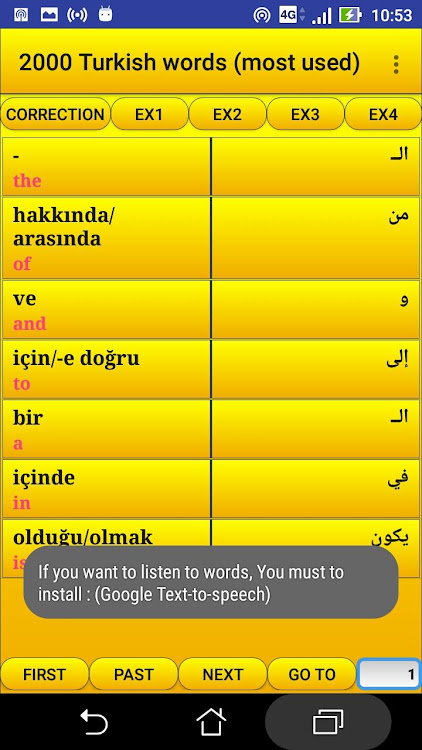 2000 Turkish Words (most used) - 15 - (Android)