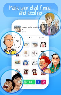 Anime Memes WAStickers MOD APK (Premium) Anime Stickers for WhatsApp 6