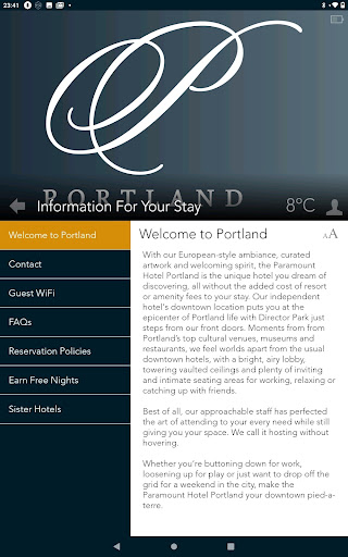 Android application Paramount Portland Hotel screenshort