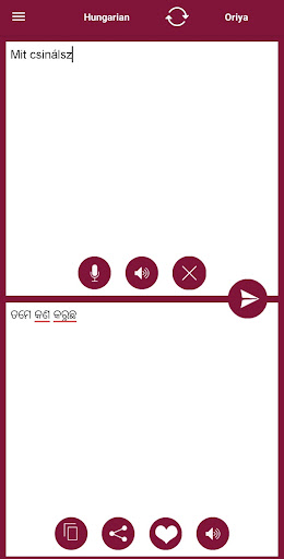Odia - Hungarian Translator Screen 2