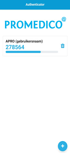 Android application Promedico Authenticator screenshort