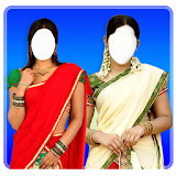 Women half saree icon