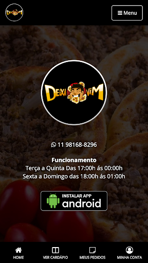 Android application Deixa Vim Esfiharia screenshort