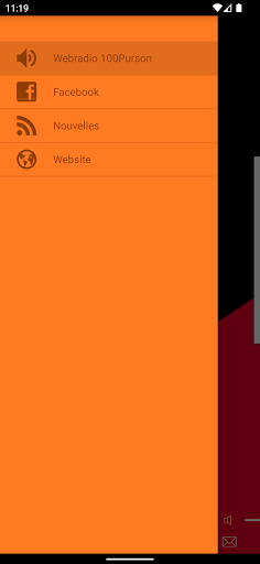Android application Webradio 100Purson screenshort