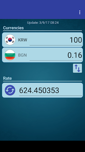 Android application S Korea Won x Bulgarian Lev screenshort