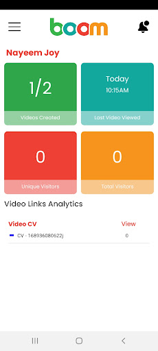 Android application Boom CV screenshort