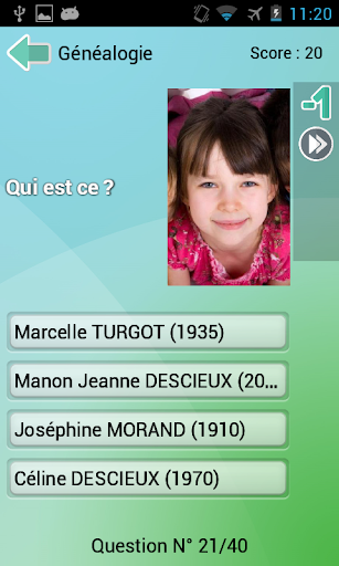GeneaQuiz, Quiz Généalogique Screen 2