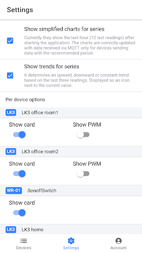Android application IoT Energy Client screenshort