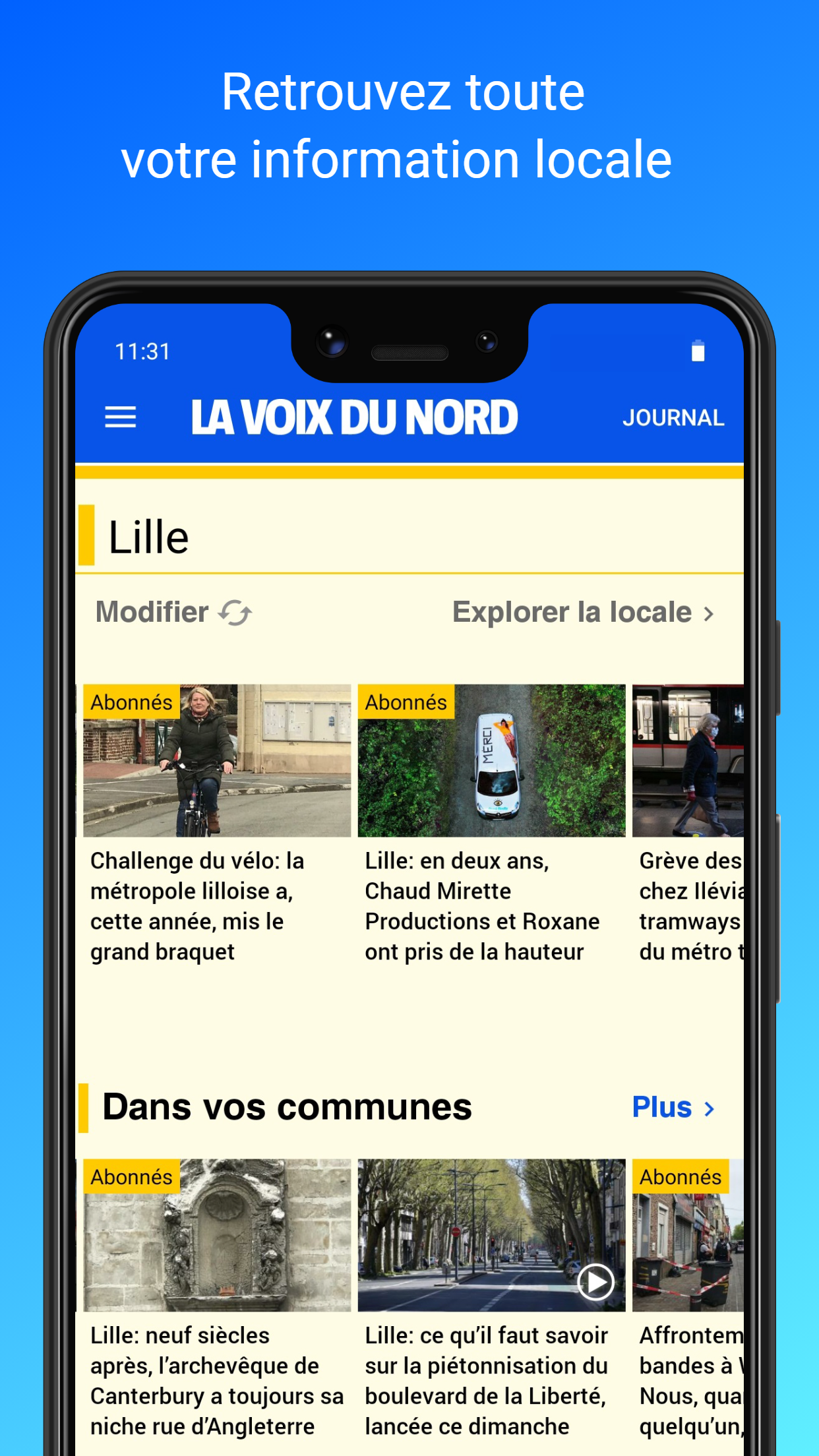 Android application La Voix du Nord : Actu et info screenshort