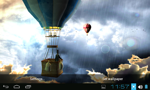 Screenshot van hete luchtballon 3D-achtergrond
