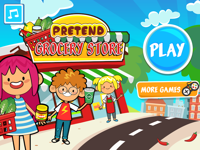 My Pretend Grocery Store Games banner