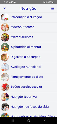 Visualização do aplicativo