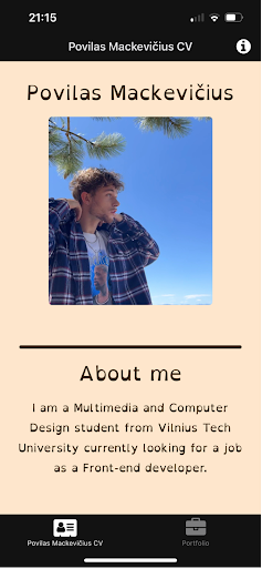 Povilas Mackevicius CV Screen 2