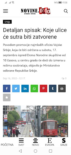 Novine Info Screen 2