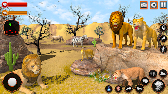Lion Family Simulator Games