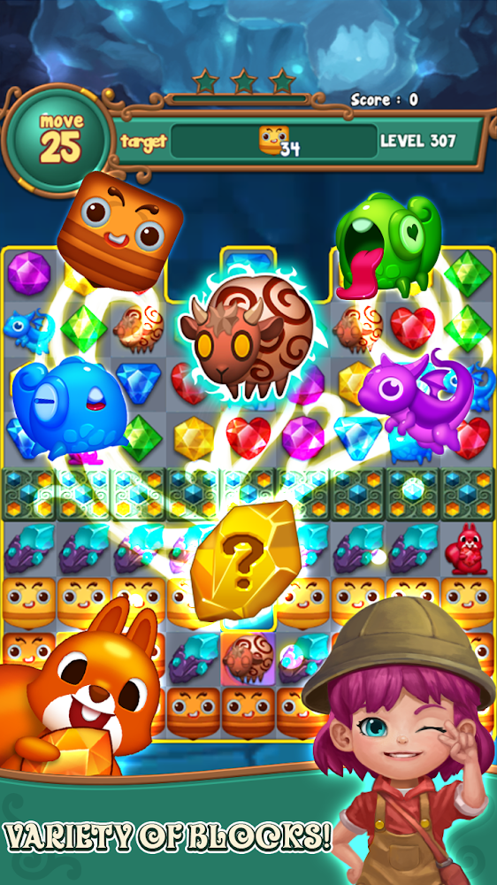 Jewels fantasy:  Easy and funny puzzle game (Free Shopping)